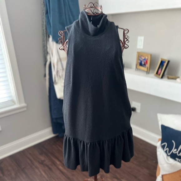 Anthropologie Maeve Black Sleeveless Dress with Ruffle Bottom Size Small - Picture 3 of 16